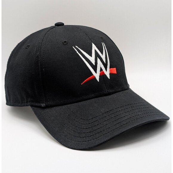 WWE Otto Hat Cap Strap Back Black Red World Wrestling Entertainment Cena Rhodes - Picture 1 of 4